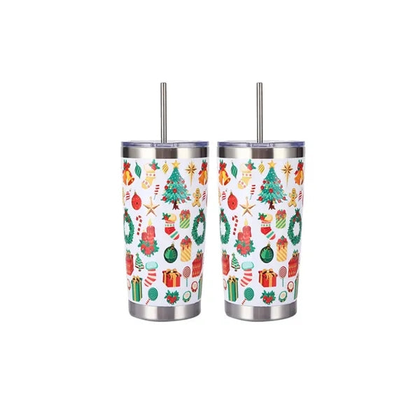 Double-Layer Ice Cup 20oz Stainless Steel Spray-Coated Custo