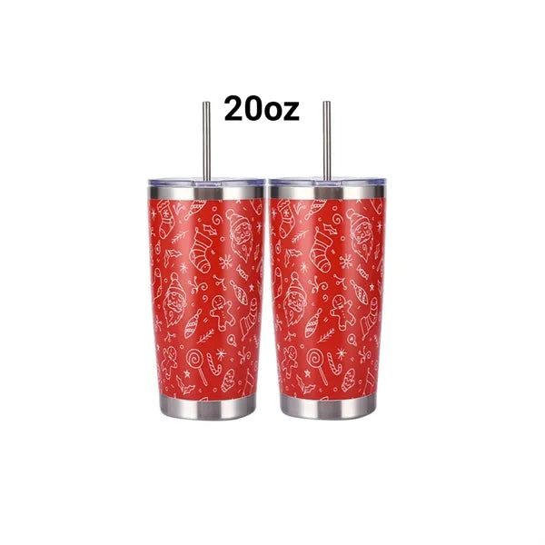 Double-Layer Ice Cup 20oz Stainless Steel Spray-Coated Custo