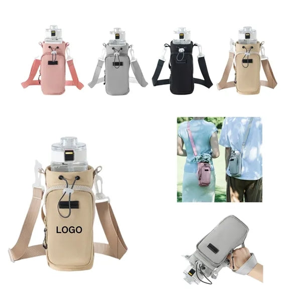 8.7" x 6.7" x 1.6" Outdoor Leisure Portable Water Bottle Bag