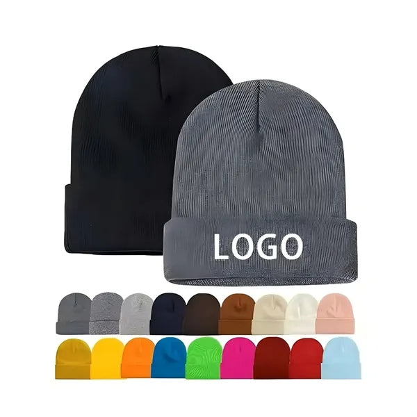 Unisex Knitted Beanie With Custom Logo
