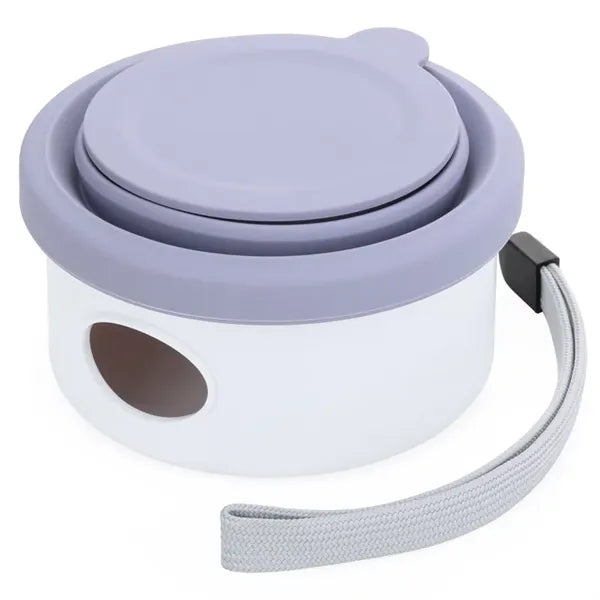 Collapsible Travel Dog Bowl with Lid