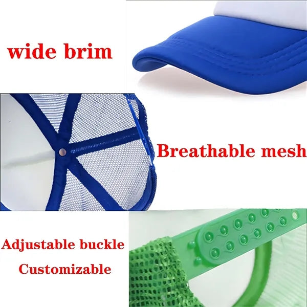 Baseball Sponge Mesh Advertising Peaked Sun Cap