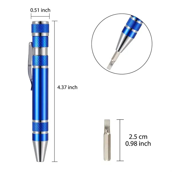 Aluminum alloy pen style screw driver