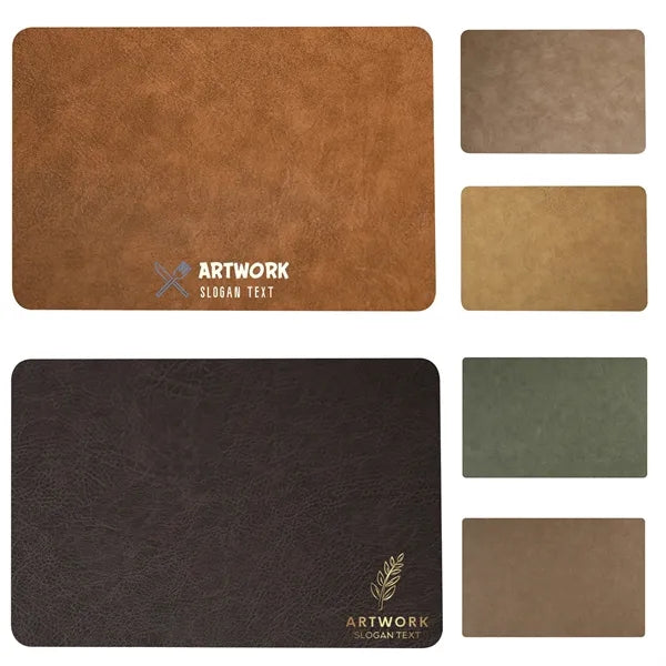 Faux Leather Placemats Waterproof Stain Resistant Table Mats