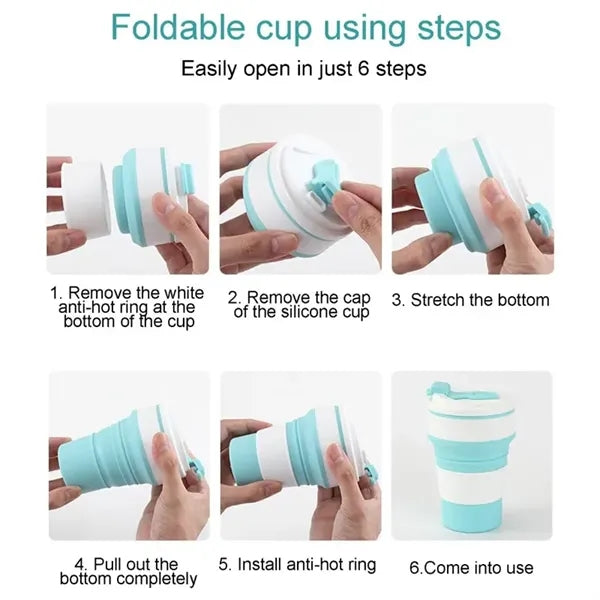 12oz Collapsible Silicone Travel Cup
