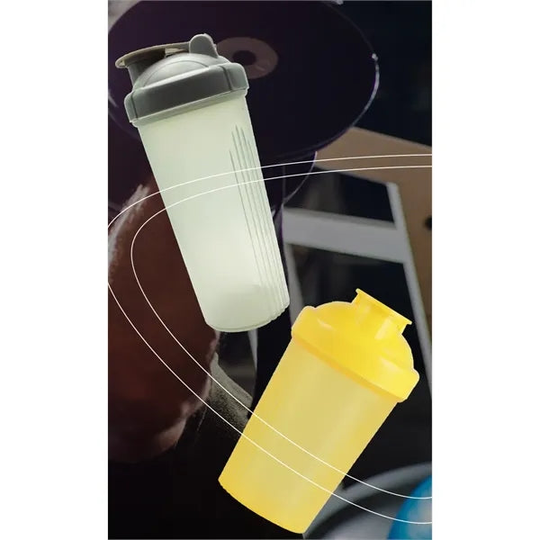 Plastic sports water bottle travel mug with stirrer ball