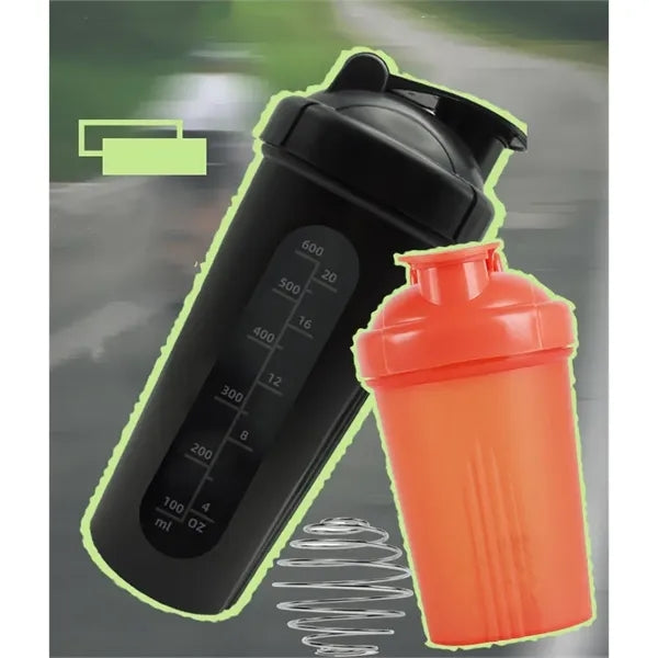 Plastic sports water bottle travel mug with stirrer ball