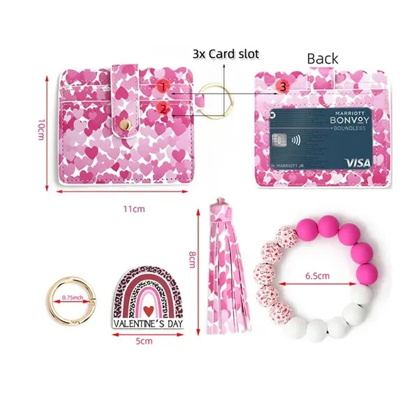 Wristlet Bracelet Keychain Wallet For Women