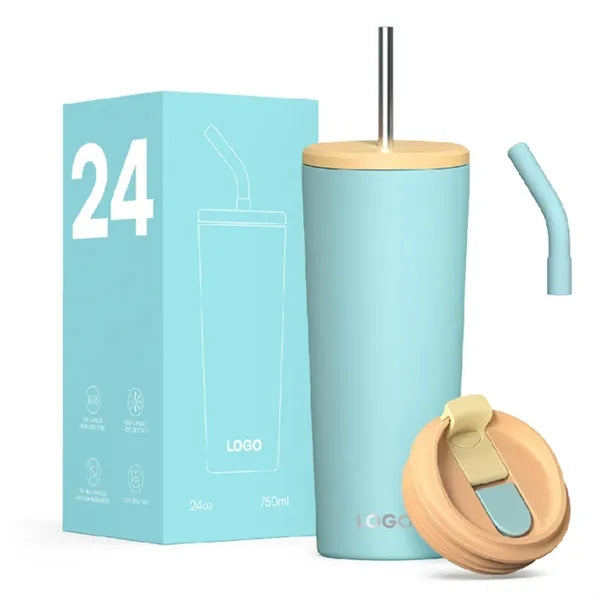24 Oz Tumbler With Lid And Straw