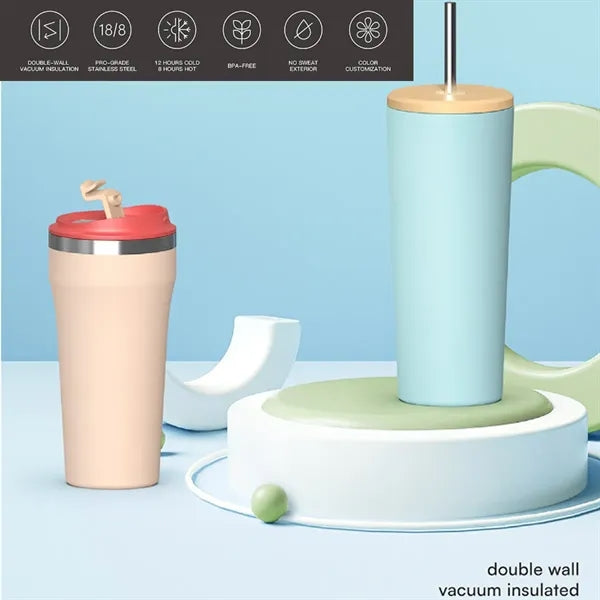 24 Oz Tumbler With Lid And Straw