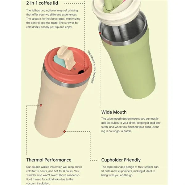 24 Oz Tumbler With Lid And Straw