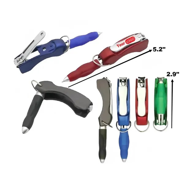 Portable Multi-function Nail Clipper with Ballpoint Pen