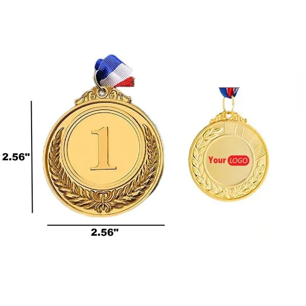 Gold Silver Bronze Award Medal with Ribbon for Competition