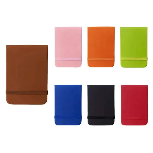 Poratble PU Leather A7 Pocket Notebook with Elastic Band