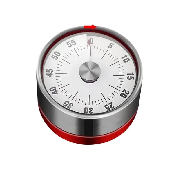 Stainless Steel Mechanical Kitchen Timer with Magnetic Base