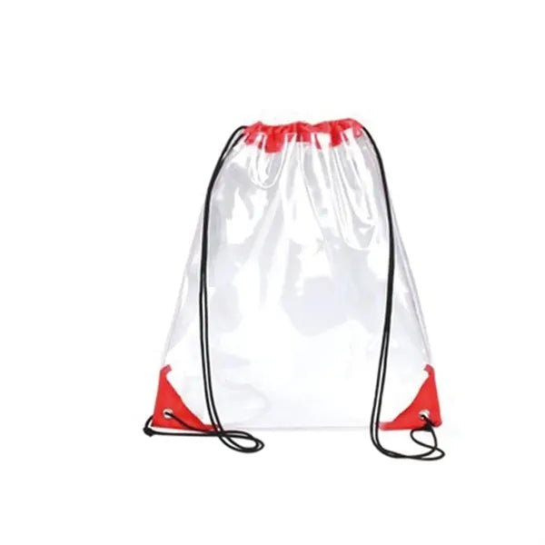 Transparent PVC Backpack Drawstring Bundle Pocket