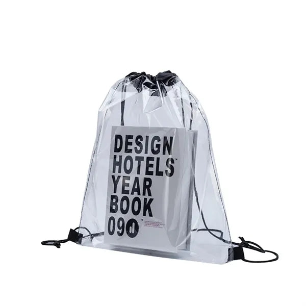 Transparent PVC Backpack Drawstring Bundle Pocket
