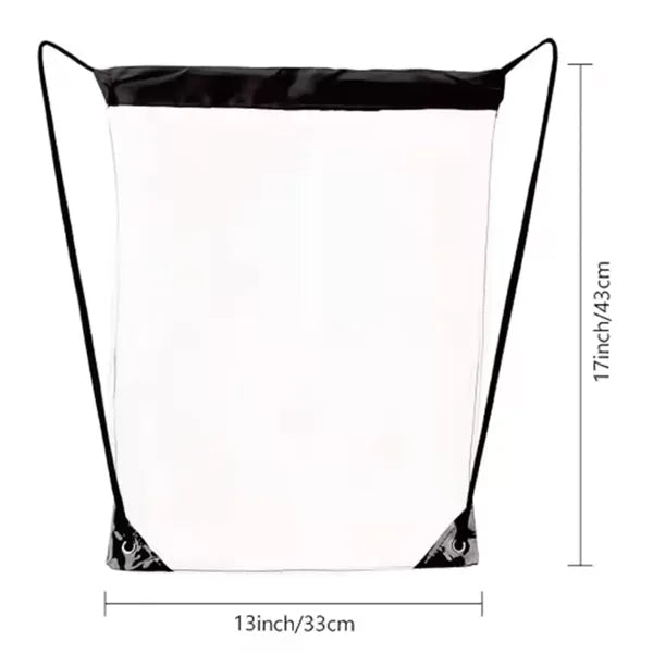 Transparent PVC Backpack Drawstring Bundle Pocket