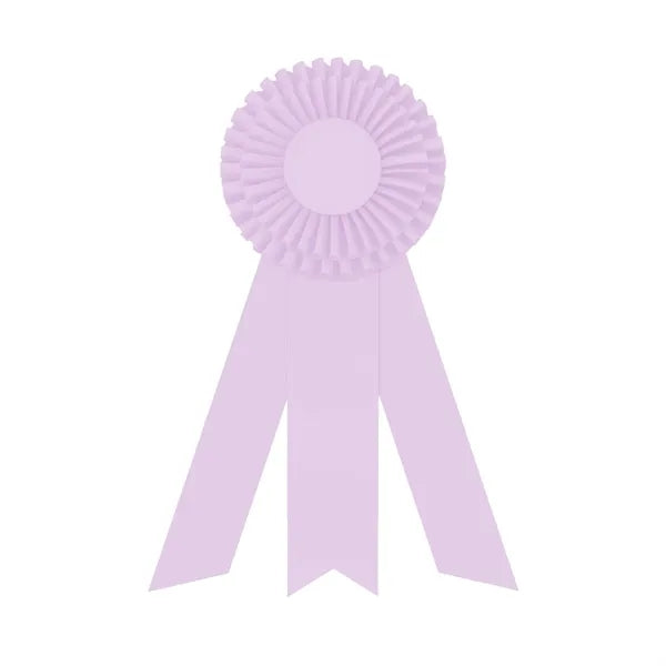5" Double Rosette 12" long w/3 Streamers