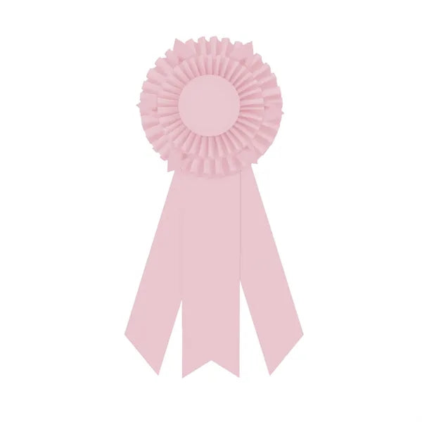 5" Double Rosette 12" long w/Peaks & 3 Streamers