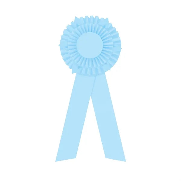 5" Double Rosette 12" long w/Peaks & 2 Streamers