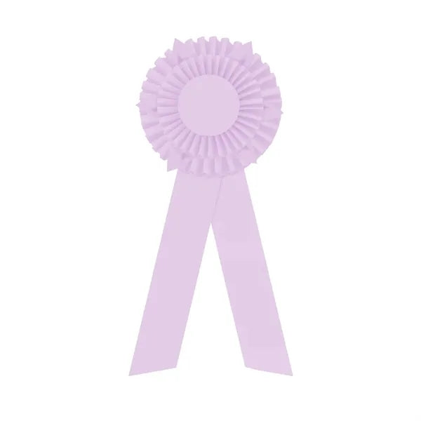 5" Double Rosette 12" long w/Peaks & 2 Streamers