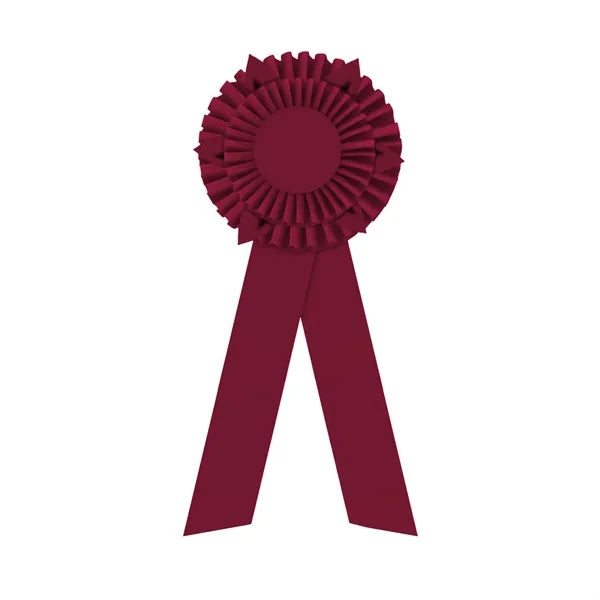 5" Double Rosette 12" long w/Peaks & 2 Streamers