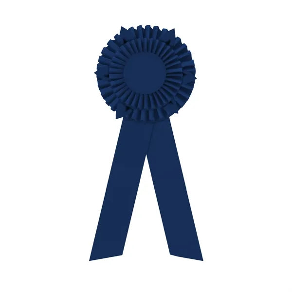 5" Double Rosette 12" long w/Peaks & 2 Streamers