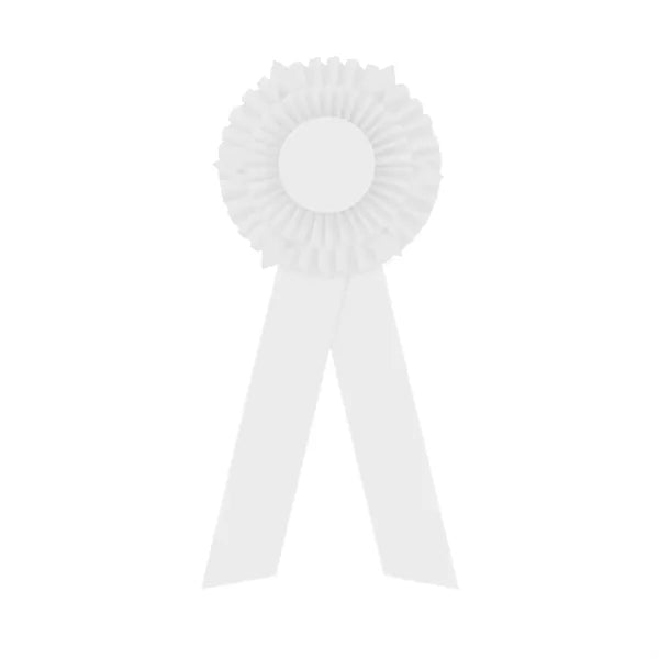 5" Double Rosette 12" long w/Peaks & 2 Streamers