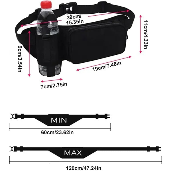 Fanny Pack with Water Bottle Holder