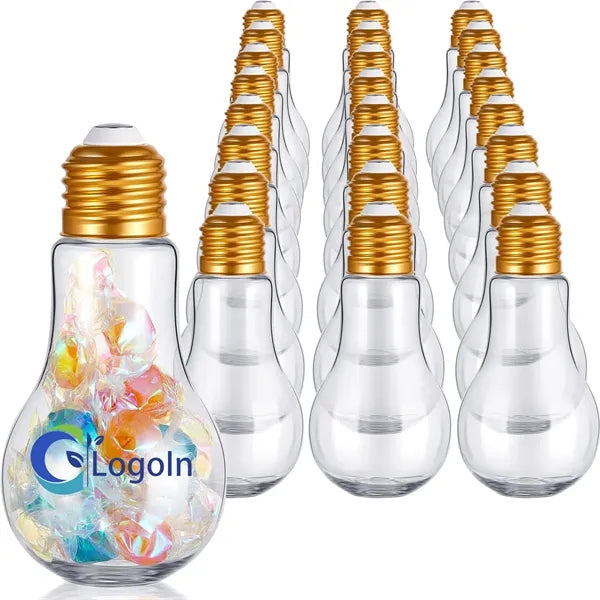 Light Bulb Bottle Clear 100ML Plastic Candy X-mas Decoration