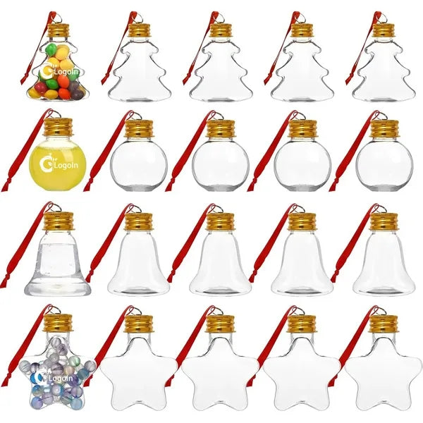 Clear Star Bell Xmas Tree Shape Ornaments Ball Bottle Party