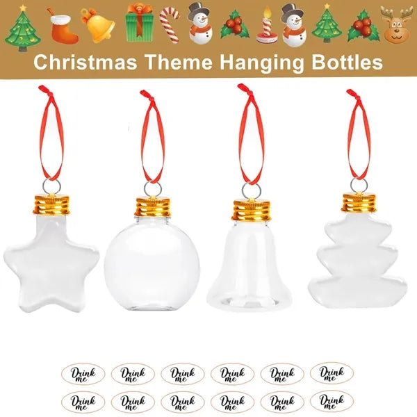 Clear Star Bell Xmas Tree Shape Ornaments Ball Bottle Party
