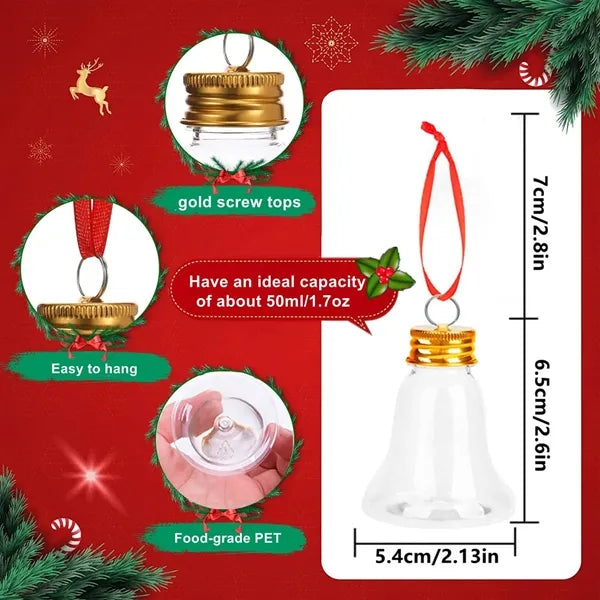 Clear Star Bell Xmas Tree Shape Ornaments Ball Bottle Party
