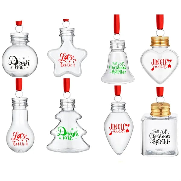Clear Star Bell Xmas Tree Shape Ornaments Ball Bottle Party