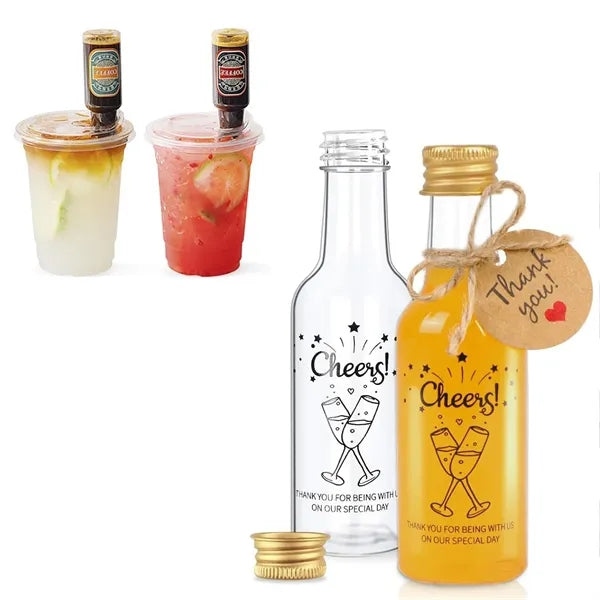 1.7 OZ Drink Clear Xmas Water Bottle Bulbs for Holiday Party