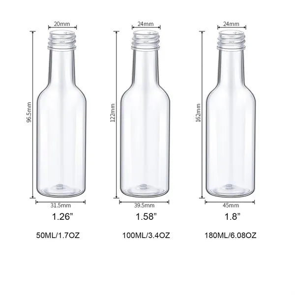 1.7 OZ Drink Clear Xmas Water Bottle Bulbs for Holiday Party