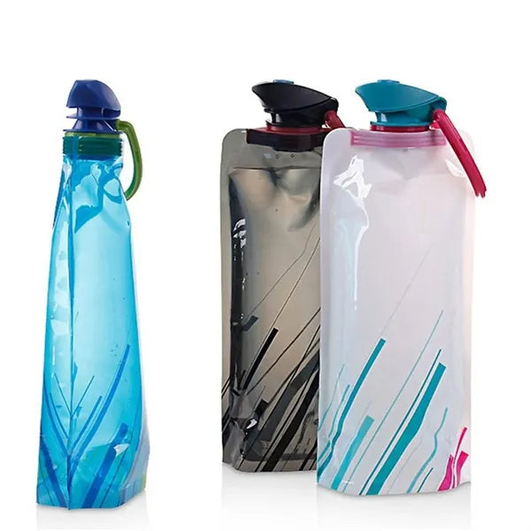24 oz. Collapsible Water Bottle with Carabiners