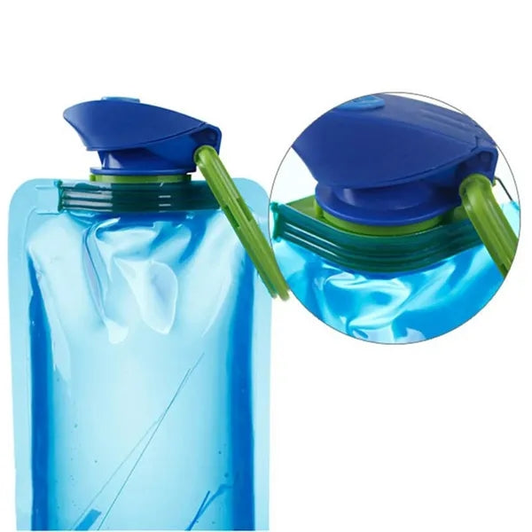 24 oz. Collapsible Water Bottle with Carabiners