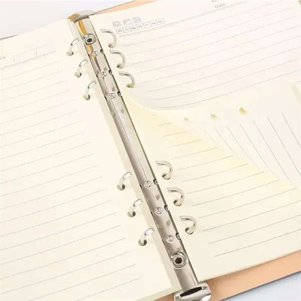 PU Leather Loose-leaf Notebook with Magnetic Buckle A5