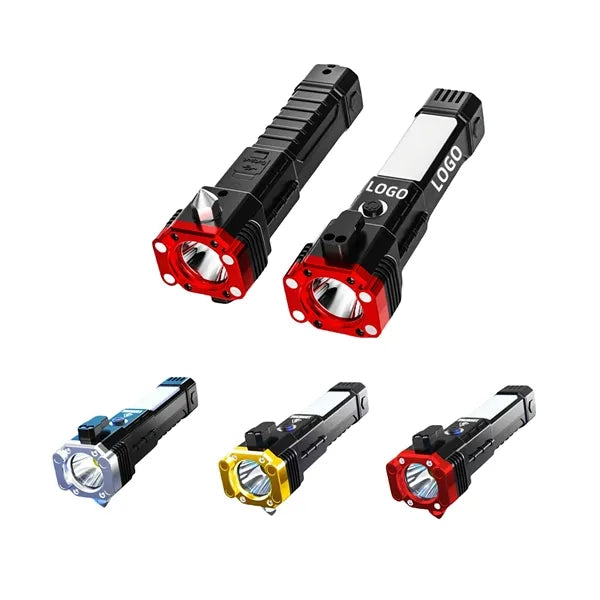 Car Emergency Flashlight with Power Bank and Safety Tools