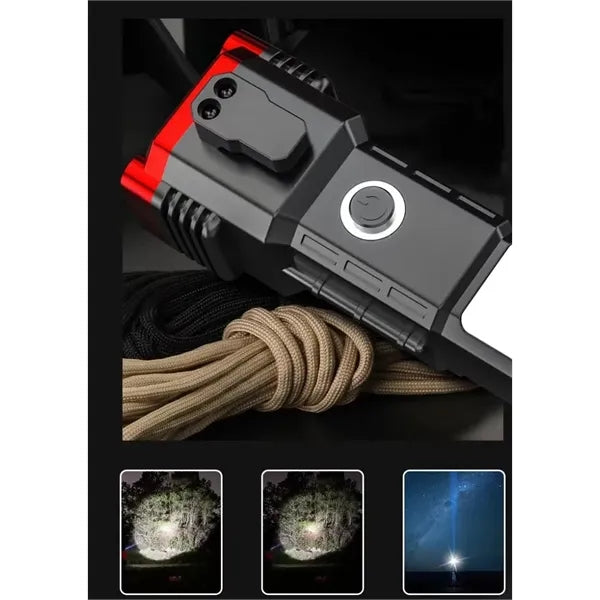 Car Emergency Flashlight with Power Bank and Safety Tools