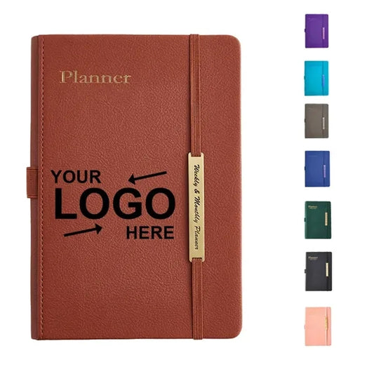 18 Months A5 Leather Planner Notebook 2025-2026