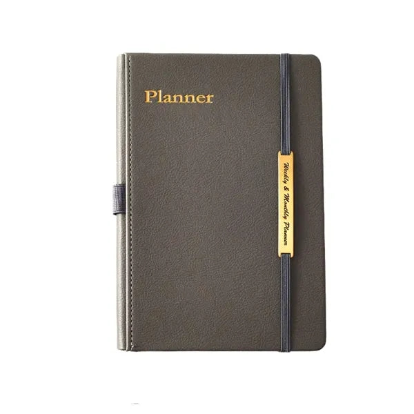 18 Months A5 Leather Planner Notebook 2025-2026
