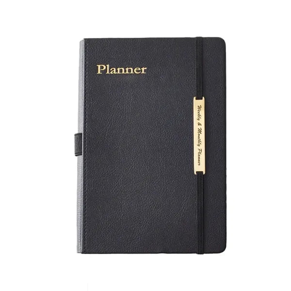 18 Months A5 Leather Planner Notebook 2025-2026