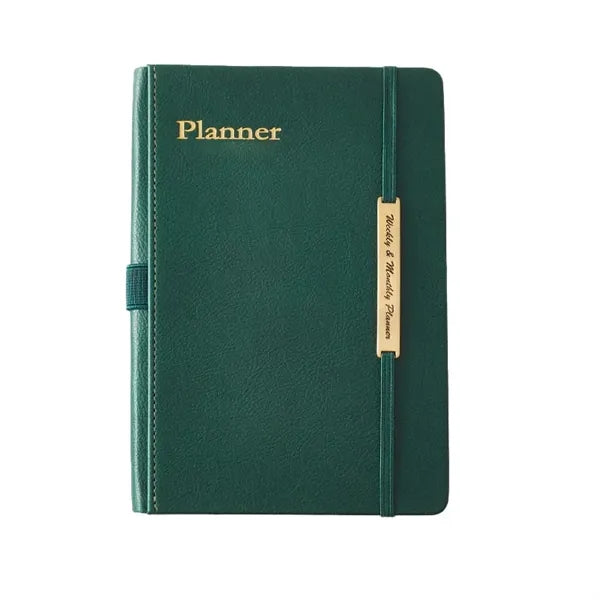 18 Months A5 Leather Planner Notebook 2025-2026