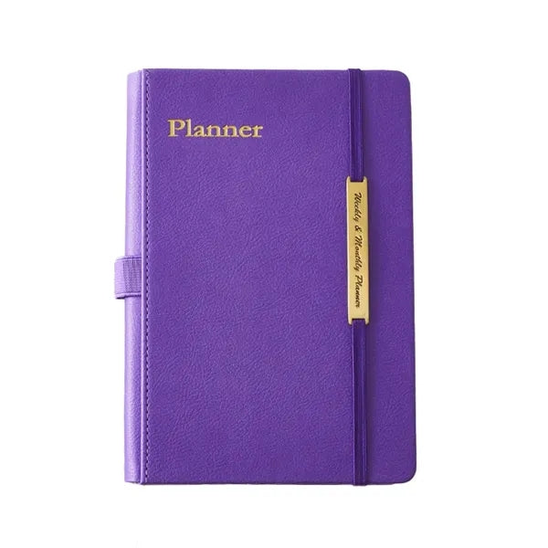 18 Months A5 Leather Planner Notebook 2025-2026
