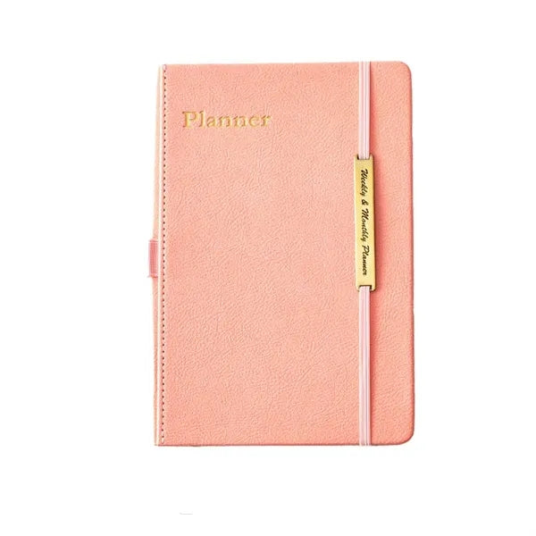 18 Months A5 Leather Planner Notebook 2025-2026