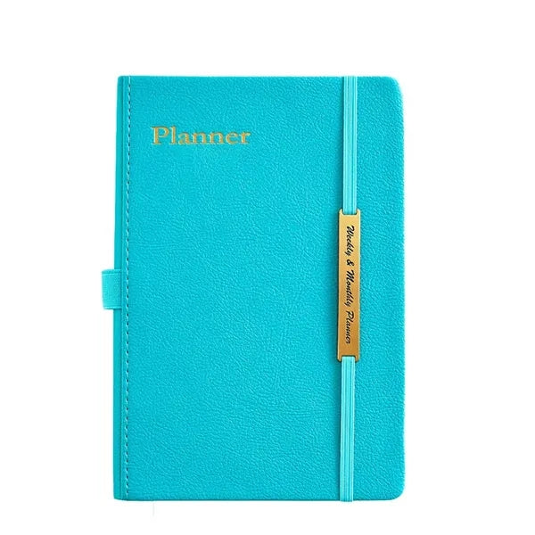18 Months A5 Leather Planner Notebook 2025-2026