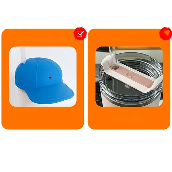 Silicone Baseball Cap Lid Cover for Classic 40oz Tumbler